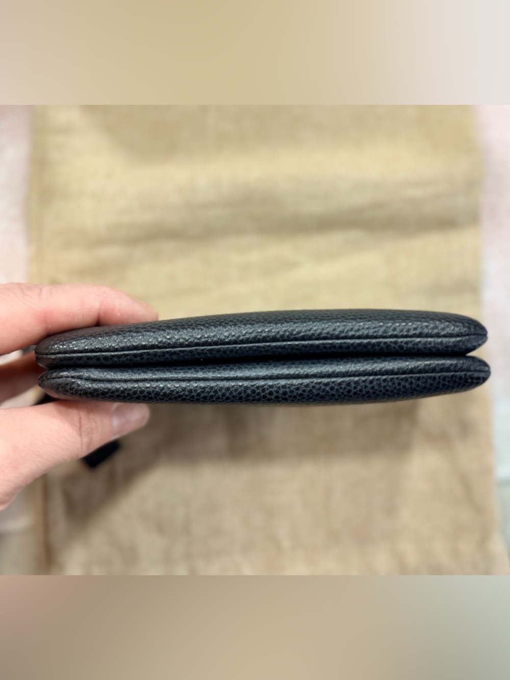 Coach Black Pebbled Leather Dbl Zip Wristlet - Picture 4 of 9